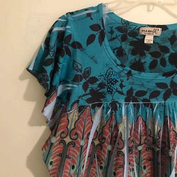 One World Live and Let Live Short Sleeve Lightweight Top - Picture 4 of 13